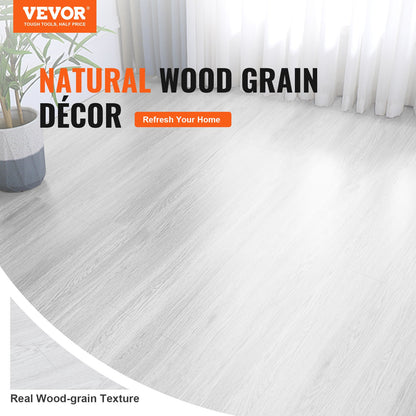 VEVOR Self Adhesive Vinyl Floor Tiles 390 x 23.6 inch, 1.5mm Thick Peel & Stick,
