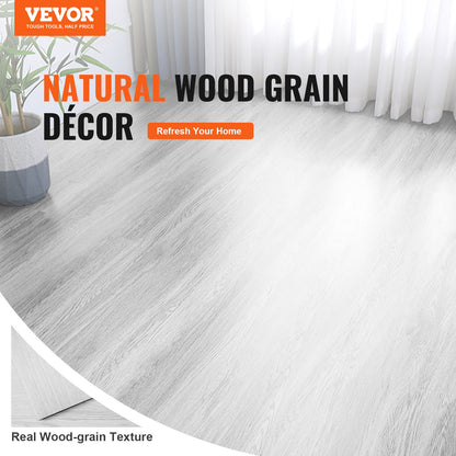 VEVOR Self Adhesive Vinyl Floor Tiles 36 x 6 inch, 36 Tiles 2.5mm Thick Peel & Stick,