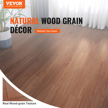 VEVOR Self Adhesive Vinyl Floor Tiles 36 x 6 inch, 36 Tiles 2.5mm Thick Peel & Stick,