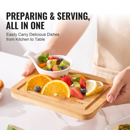 VEVOR Bamboo Cutting Board Premium Versatile Cut Board with Built-in Handle