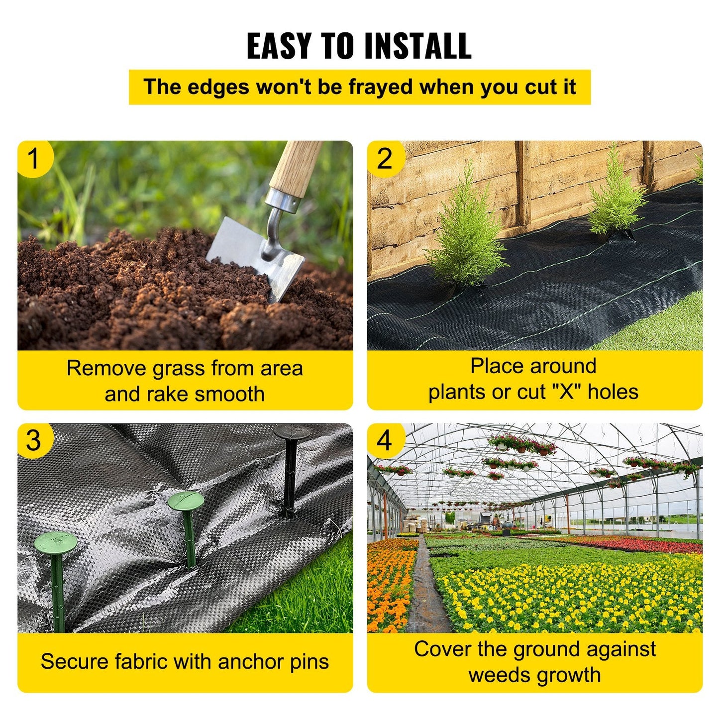 Durable 1.8 x 76m Landscape Fabric for Easy Garden Installation