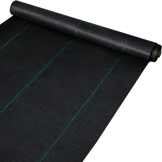 VEVOR 6.5FTx330FT Premium Weed Barrier Fabric Heavy Duty 3.2OZ, Woven Weed Control