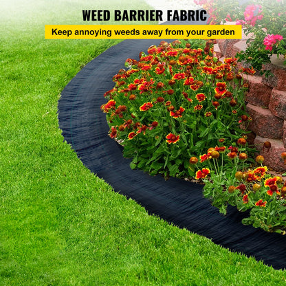 VEVOR 6FTx300FT Premium Weed Barrier Fabric Heavy Duty 3.2OZ, Woven Weed Control