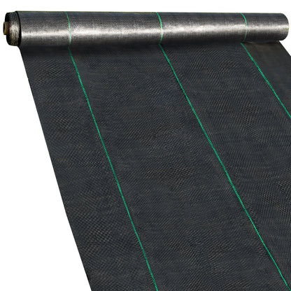 VEVOR 6FTx300FT Premium Weed Barrier Fabric Heavy Duty 3.2OZ, Woven Weed Control