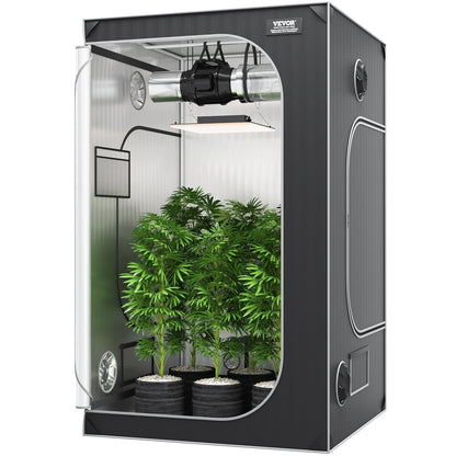 Robust Indoor Grow Tent with Hydroponic Window, 120 x 120 x 200 cm