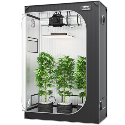 VEVOR Grow Tent 48 x 24 x 72 in Indoor Growing Tent Hydroponic Window Door Tray