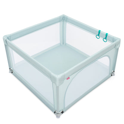 Baby Playpen Safety Activity Fence with 50 Ocean Balls for Toddlers-Blue
