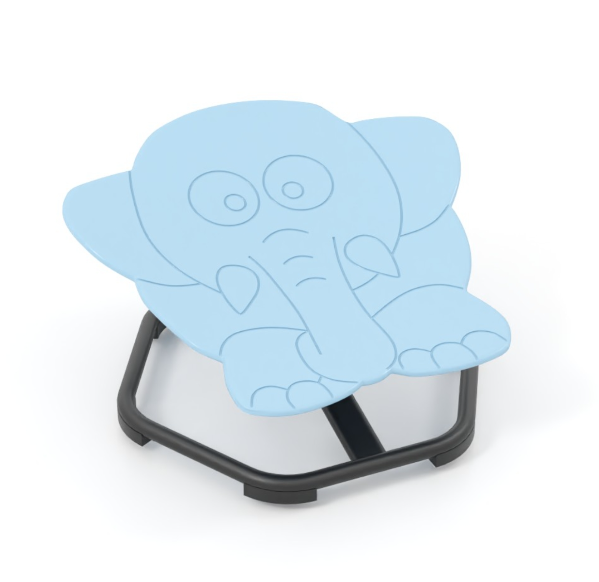 Elephant Sensory Swivel Chair with Non-Slip Metal Base for Autistic Kids-Blue