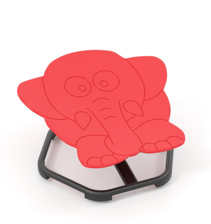 Elephant Sensory Swivel Chair with Non-Slip Metal Base for Autistic Kids-Red
