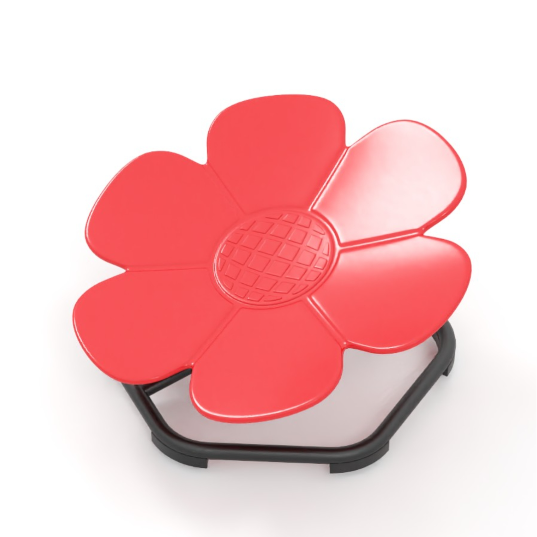 Petal Sensory Swivel Chair with Non-Slip Metal Base for Autistic Kids-Red