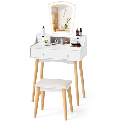Vanity Makeup Table with 6 Drawers for Bedroom