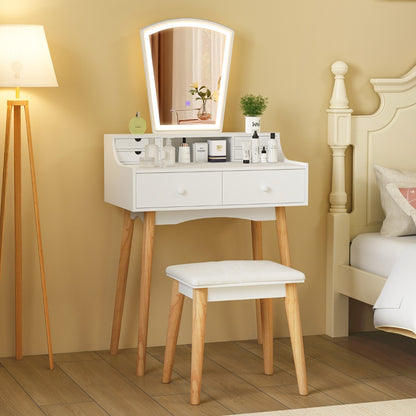 Vanity Makeup Table with 6 Drawers for Bedroom