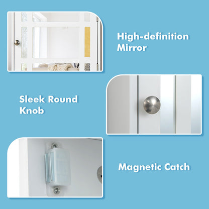 Wall-mounted design saves floor space and lets you choose the cabinet height for convenience