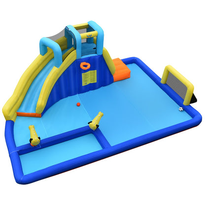 Inflatable Water Jumping House with Water Sprayers & Blower