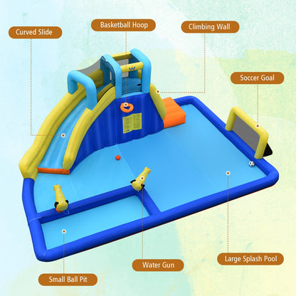 Inflatable Water Jumping House with Water Sprayers & Blower