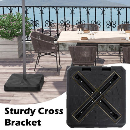 Weighted Offset Umbrella Base with Cross Bracket Up to 80 kg