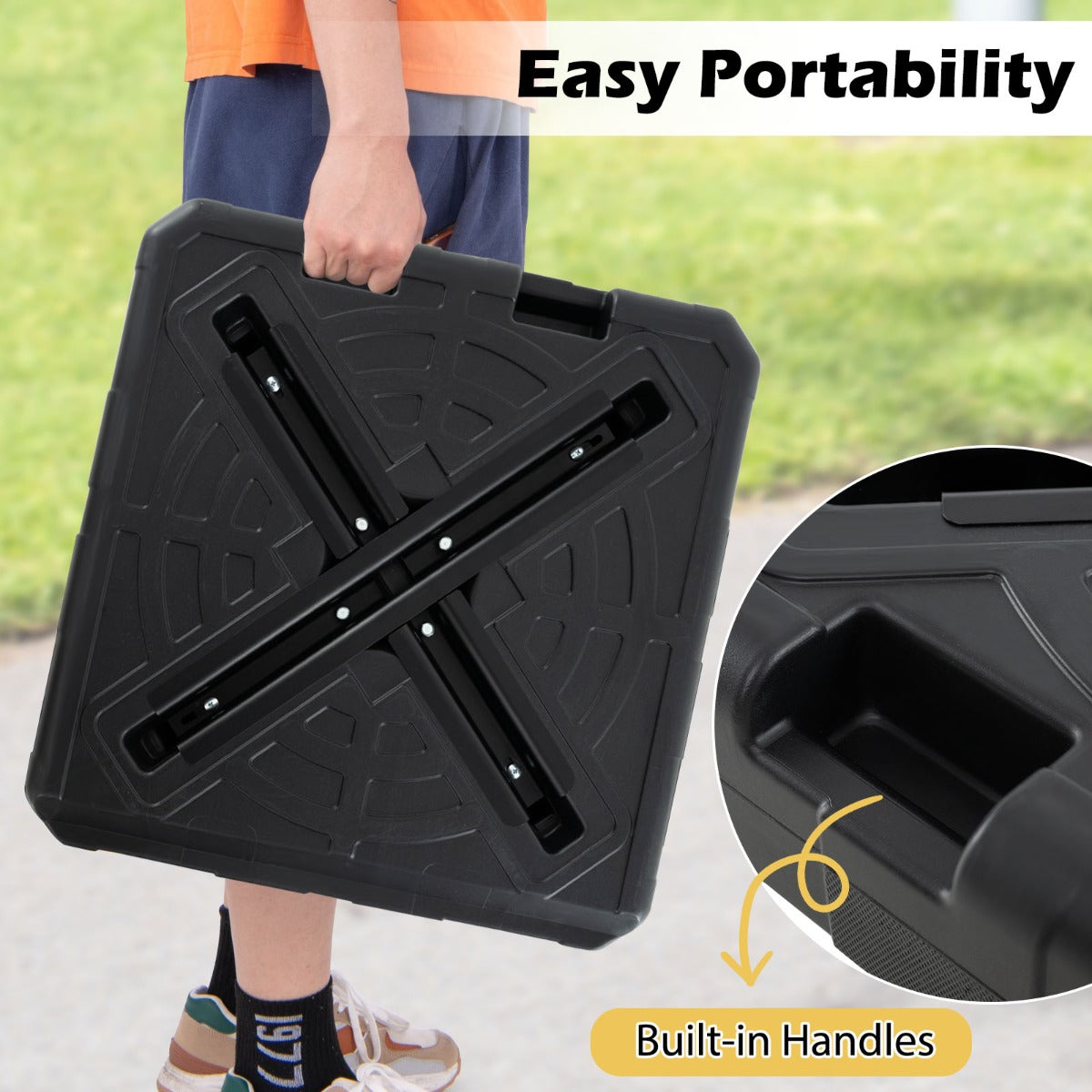 Weighted Offset Umbrella Base with Cross Bracket Up to 80 kg