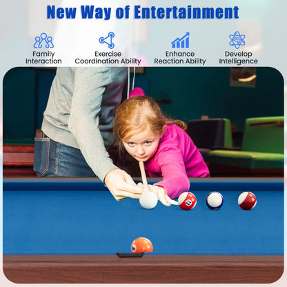 1.2M Wooden Pool Table with Accessories - Compact and Stable Design