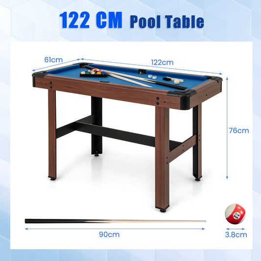1.2M Wooden Pool Table with Accessories - Compact and Stable Design