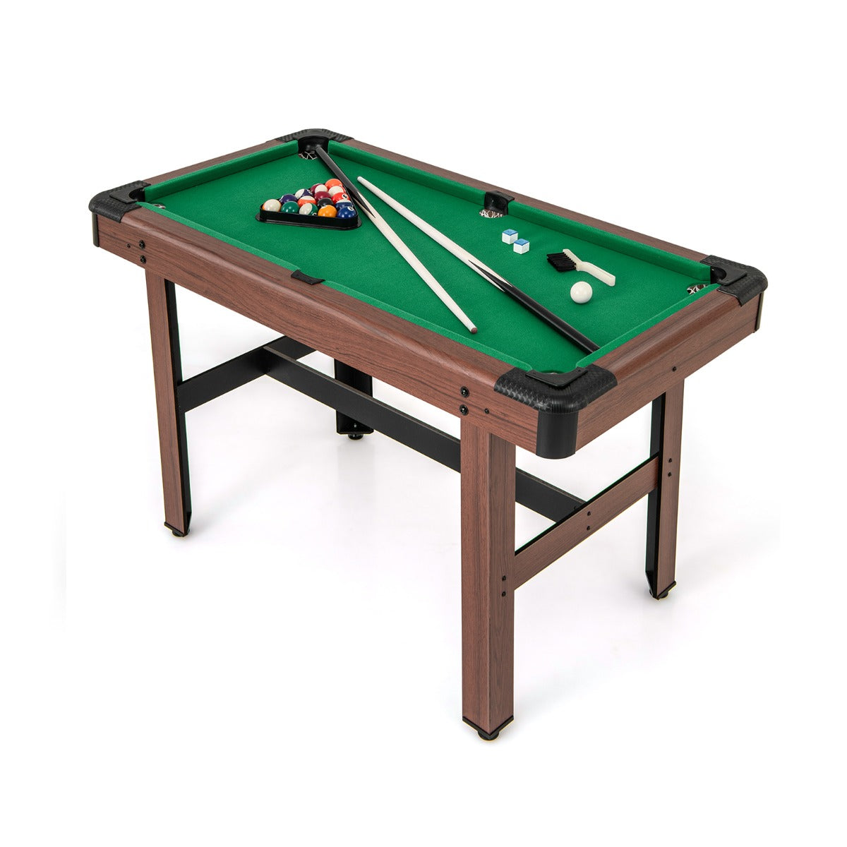 1.2M Wooden Billiard Table with Accessories - Compact and Stable Design