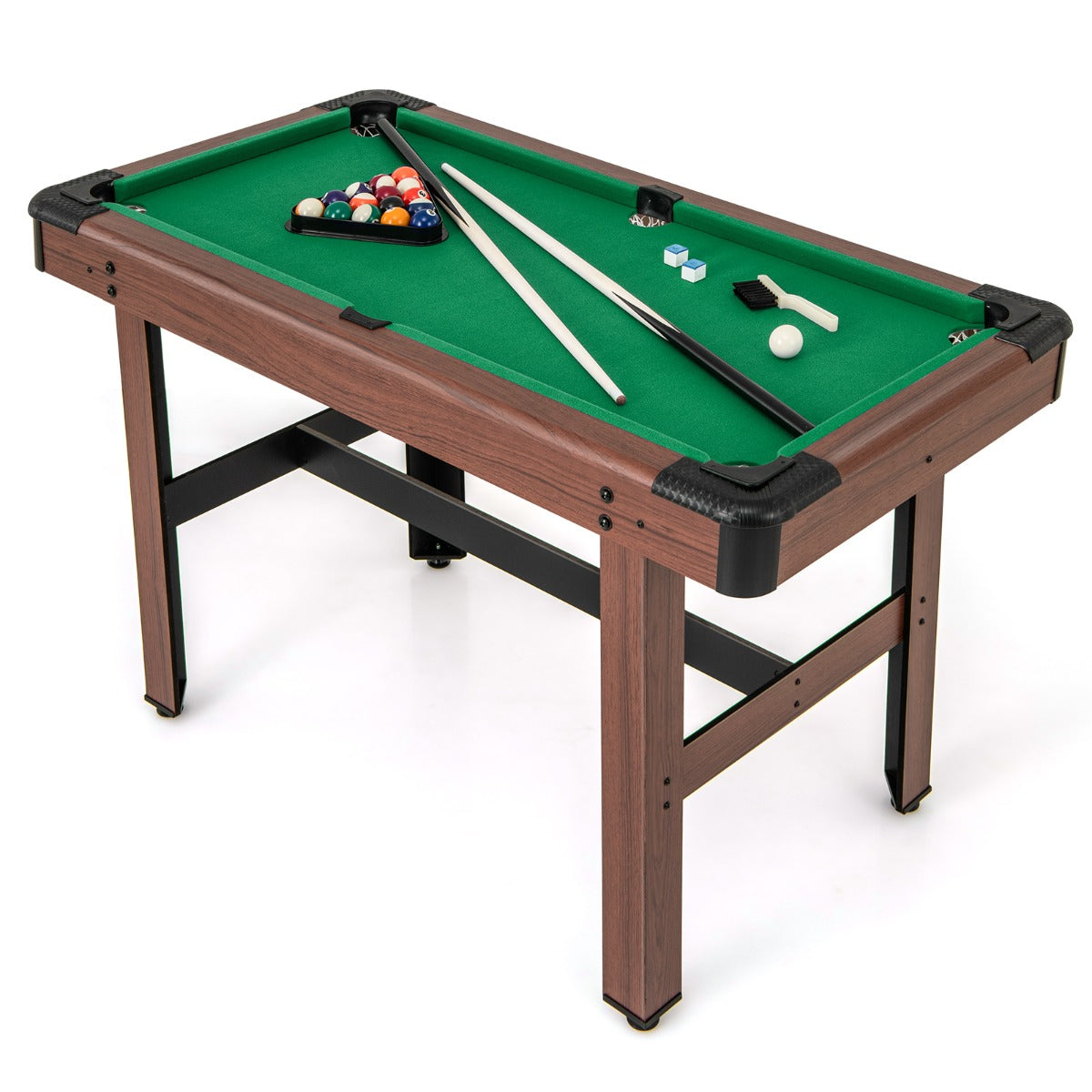 1.2M Wooden Billiard Table with Accessories - Compact and Stable Design