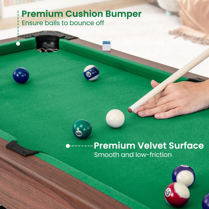 1.2M Wooden Billiard Table with Accessories - Compact and Stable Design