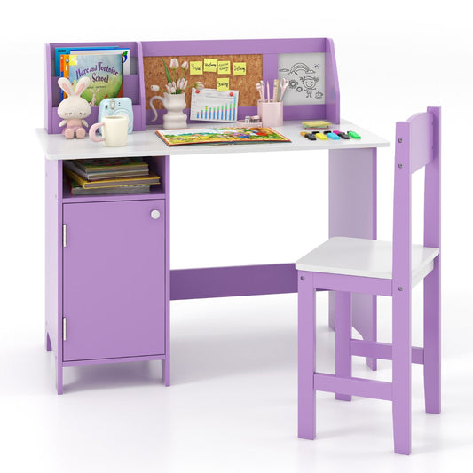 Spacious tabletop provides room for children to write, draw, study, and organize everyday school supplies.