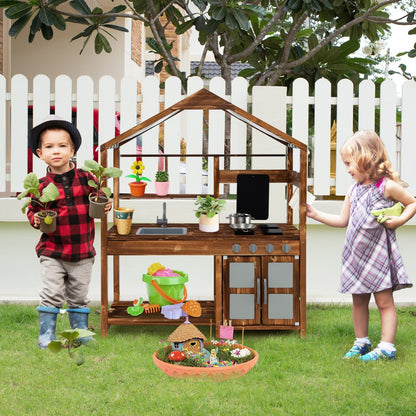 Pretend Kitchen Playset with Storage for Boys and Girls 3+ Years Old