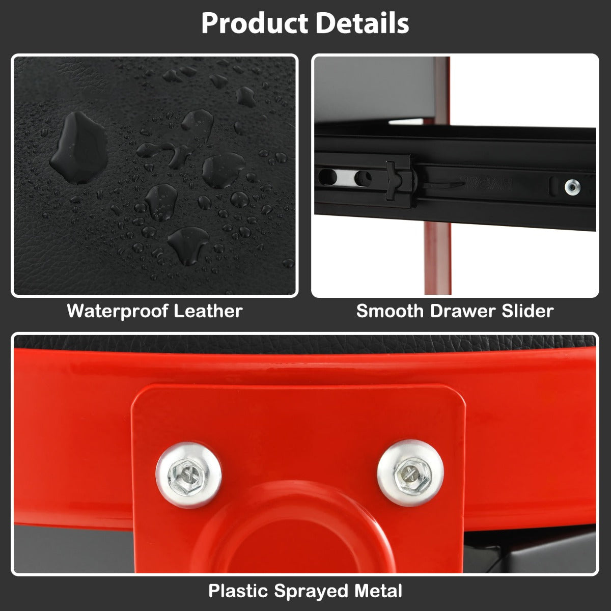 Workshop Creeper Seat with Removable Padded Seat and 4 Universal Casters